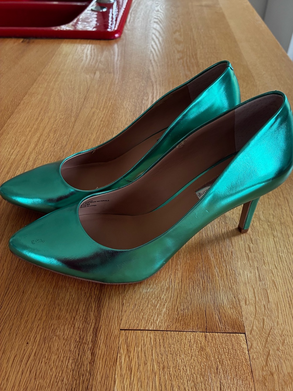 INC International Concepts Metallic Teal Pointed-Toe Pumps